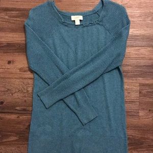 Loft sweater with quilted detail on sleeves